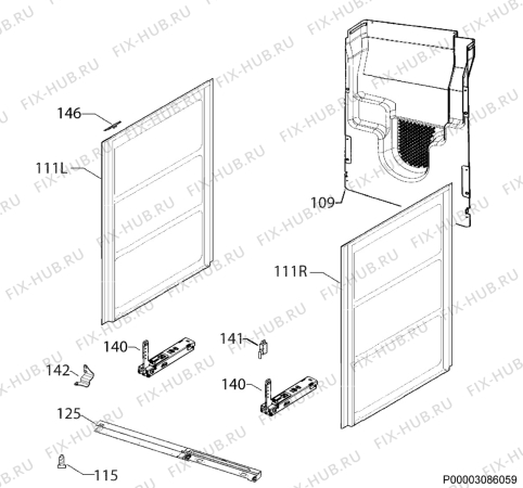 Взрыв-схема плиты (духовки) Zanussi ZCG63TC0XA - Схема узла Housing 001